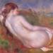 Reclining nude in a landscape